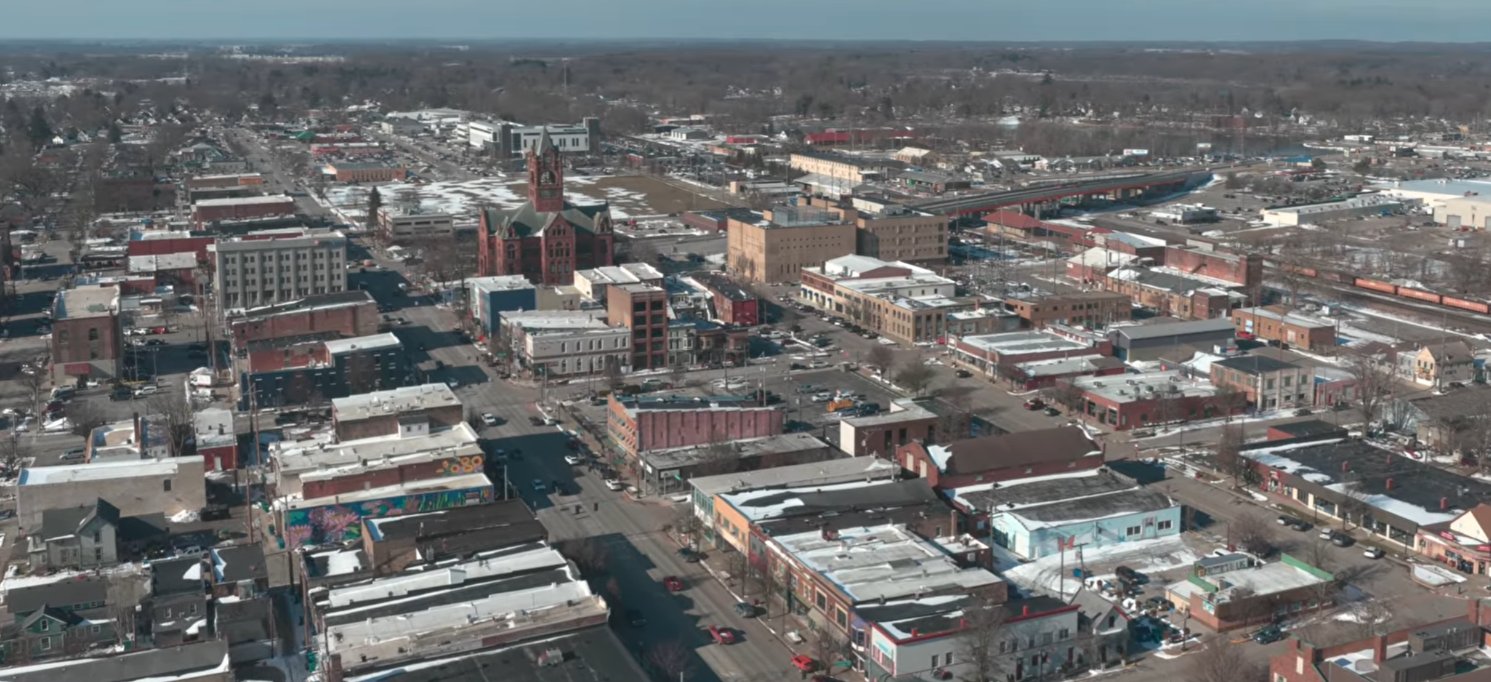 Aerial view of LaPorte, Indiana — the community UCAN serves